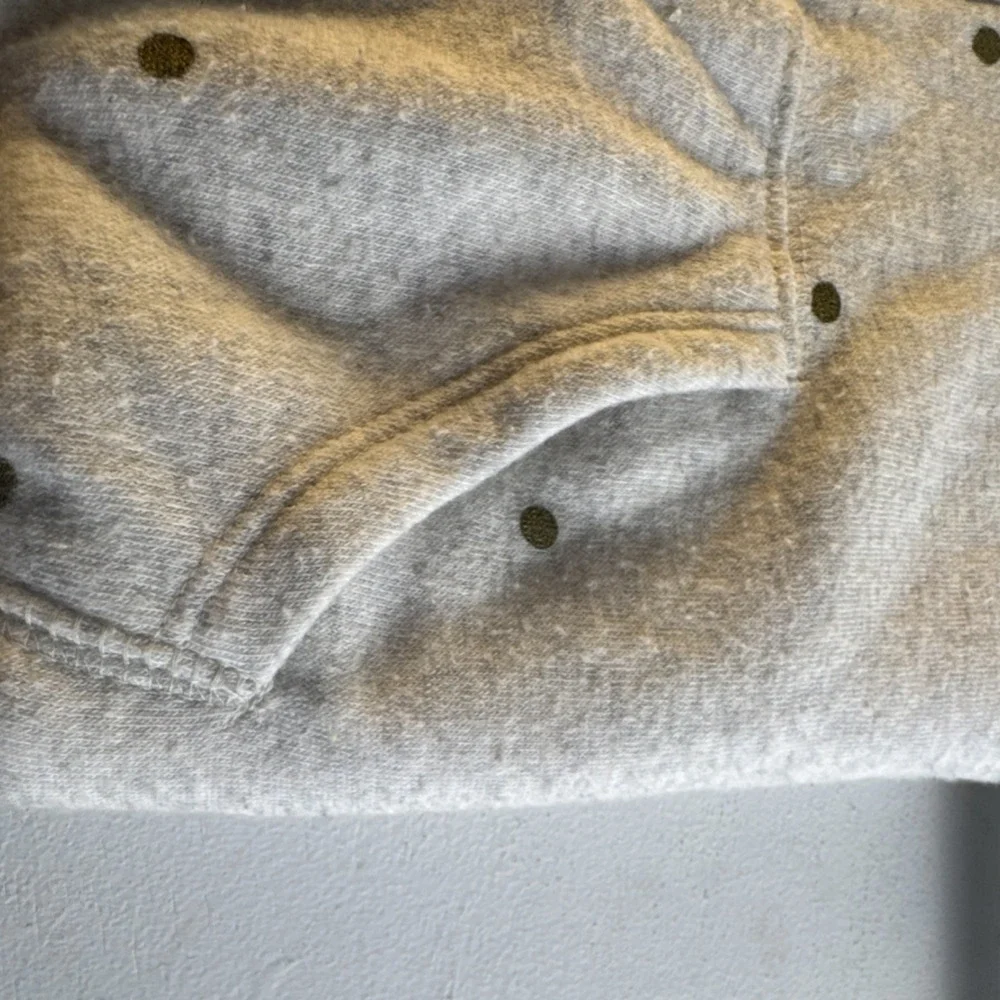 OshKosh B'gosh Gray Polka Dot Hooded Fleece-Lined Zip Jacket 4T 20598910